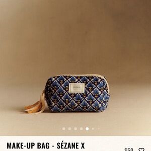 Sezane NTW makeup bag Antoinette Poisson collection RARE